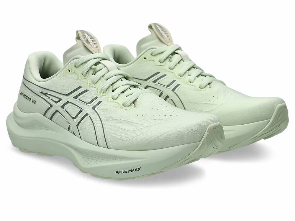 NEW ASICS women's gt-2000 14 shoes in whisper green/monument blue